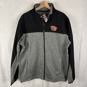 Oregon State Beavers Full-Zip Fleece Jacket Black Gray Captivating Size XL NWT